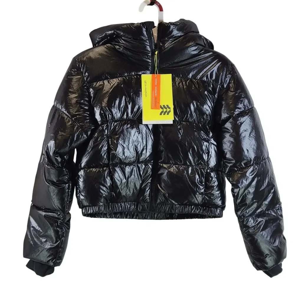 All in Motion Kids Puffer Jacket, Black, Size M, NWT